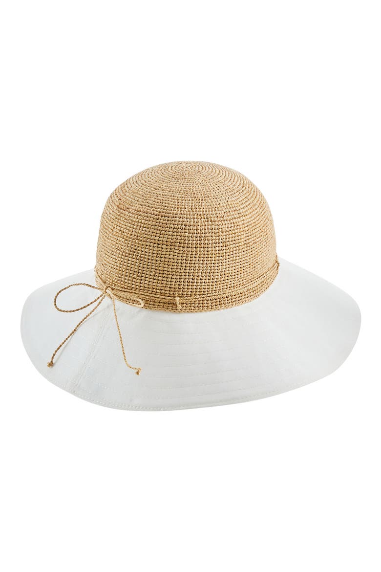 Kalola Foldable Raffia Hat, Alternate, color, NATURAL/ OFF WHITE