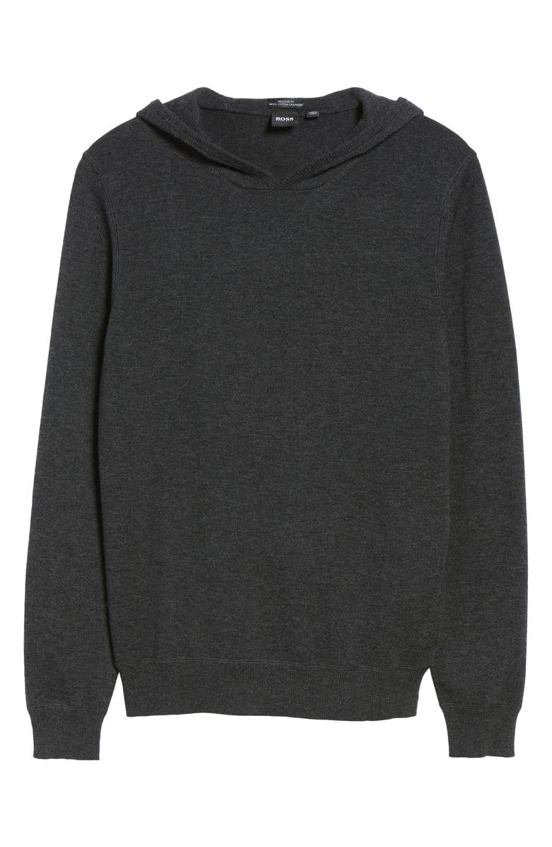 BOSS Efabio Wool Blend Hoodie, Alternate, color, 