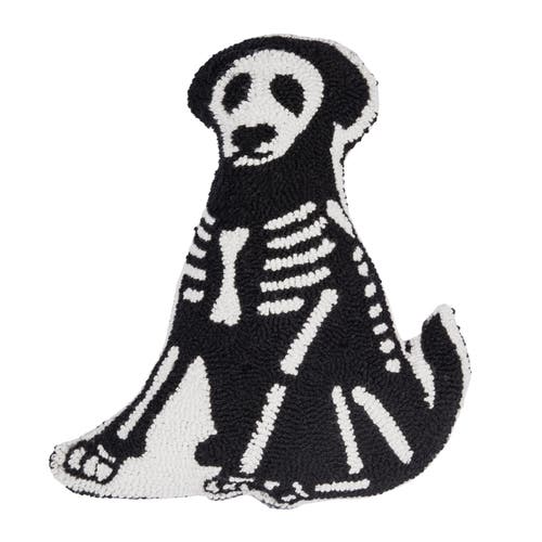 C & F Home C&f Home Pets Skeleton Shaped Hooked Pillows In Black