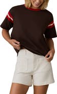Faherty Throwback Stripe Sleeve Organic Cotton T-Shirt