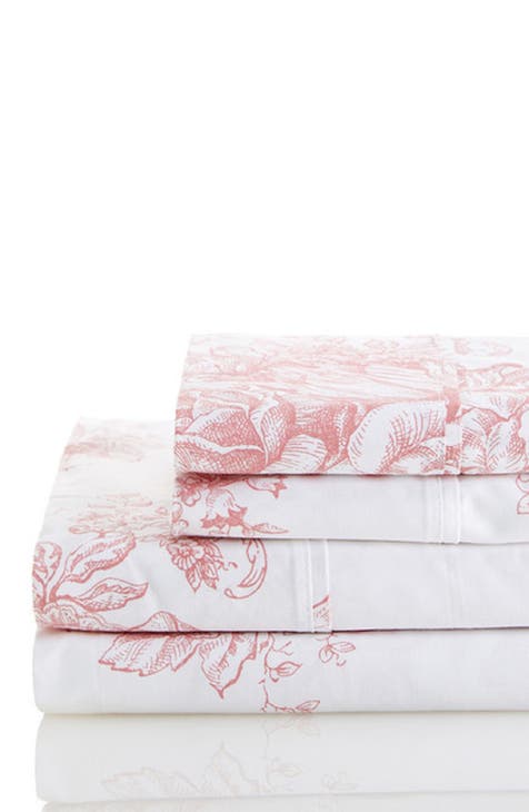 Toile Print 400 Thread Count Cotton Sheet Set