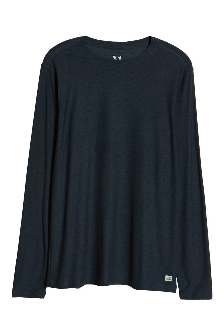 Long Sleeve Strato Tech Tee, Alternate, color, NAVY HEATHER
