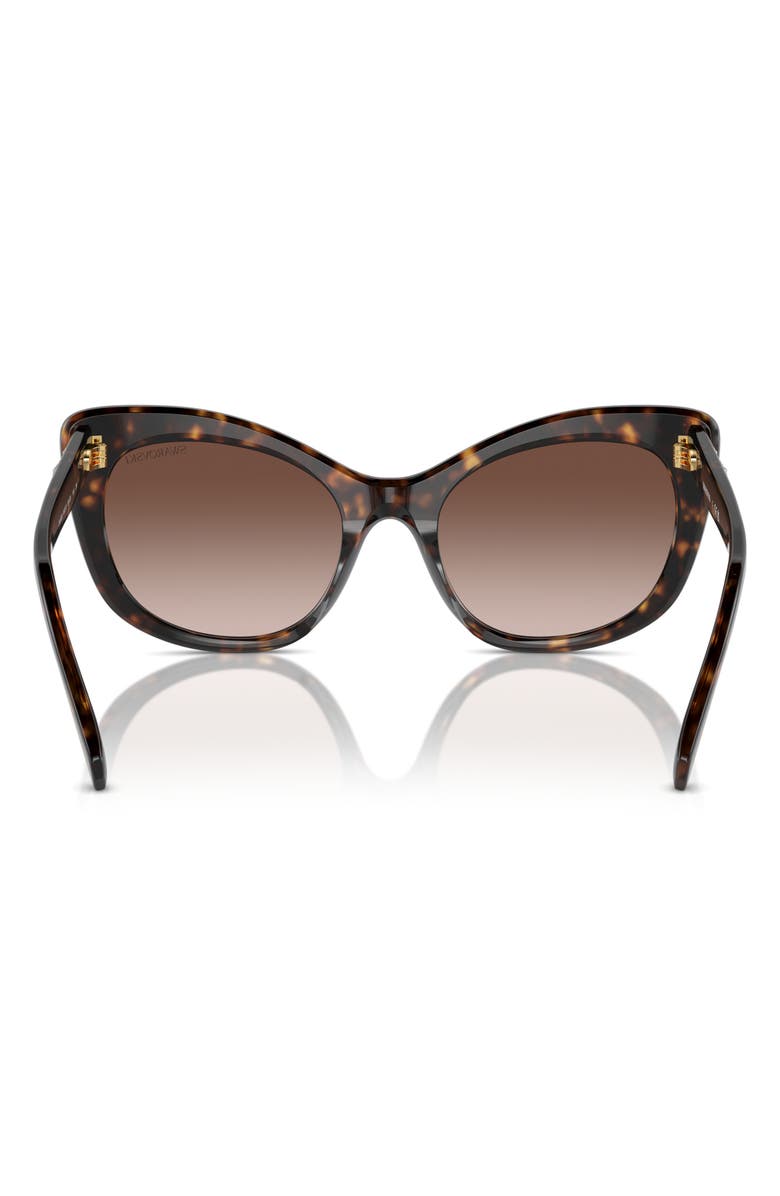 Swarovski 55mm Cat Eye Sunglasses, Alternate, color, Havana