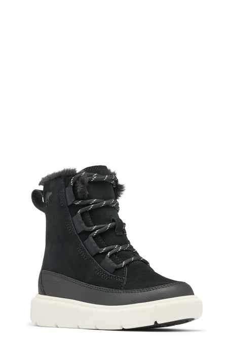 SOREL Kids' Explorer III Faux Fur Waterproof Boot