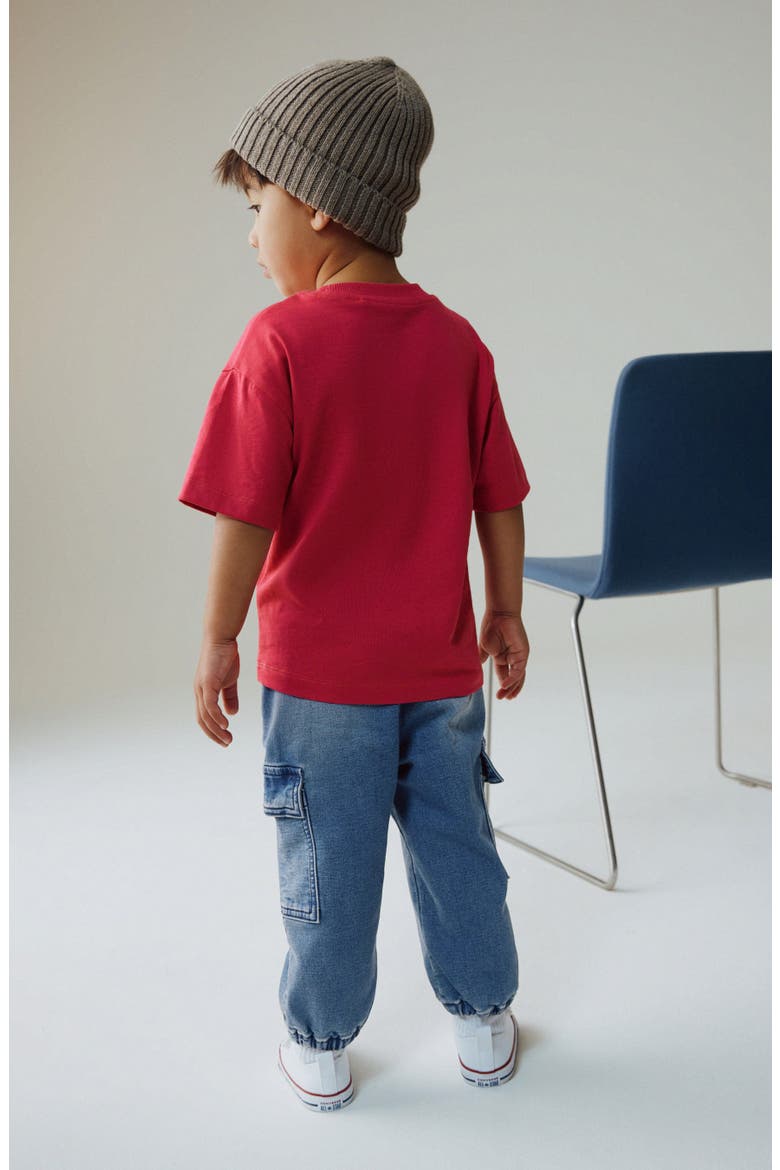 Kids' Baggy Cargo Jogger Jeans, Alternate, color, BLUE