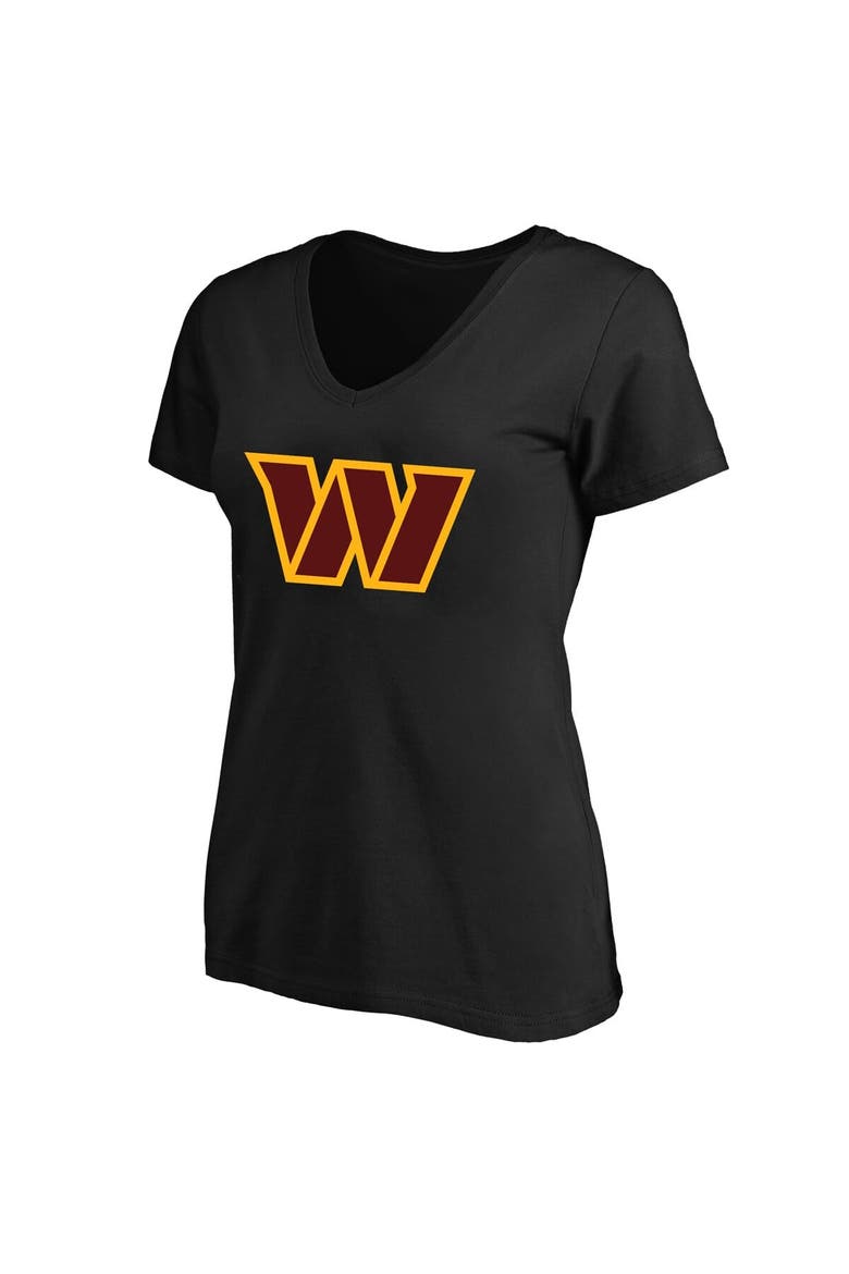 Women's Jayden Daniels Black Washington Commanders Plus Size Fair Catch Name & Number Scoop Neck T-Shirt, Alternate, color, Black