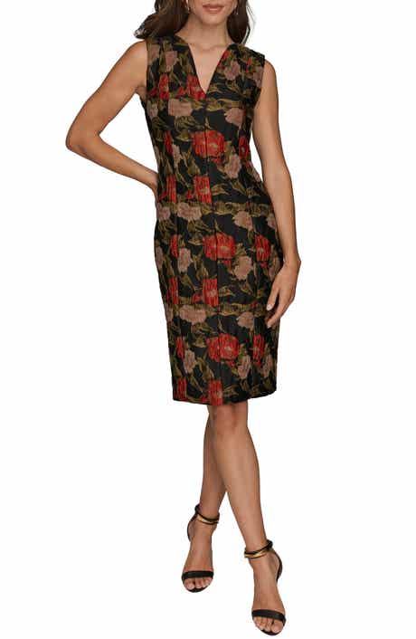 Floral Jacquard Sleeveless Dress