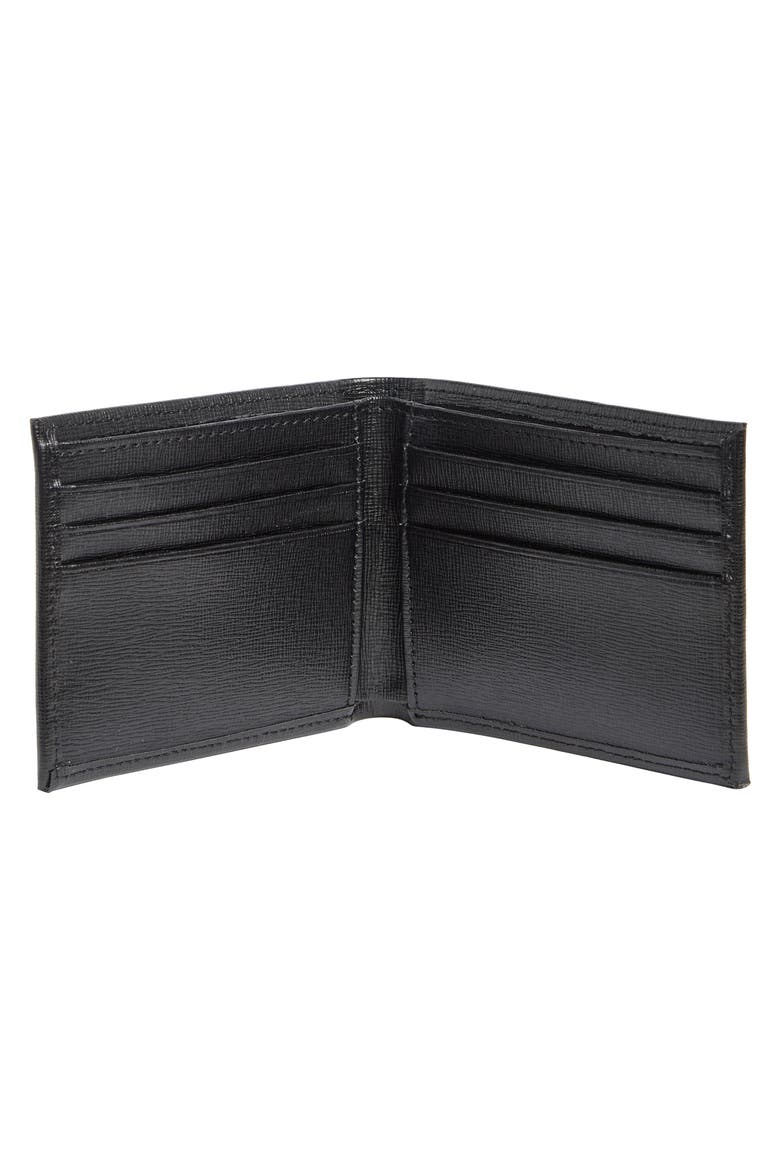 Saffiano Bifold Leather Wallet, Alternate, color, BLK001