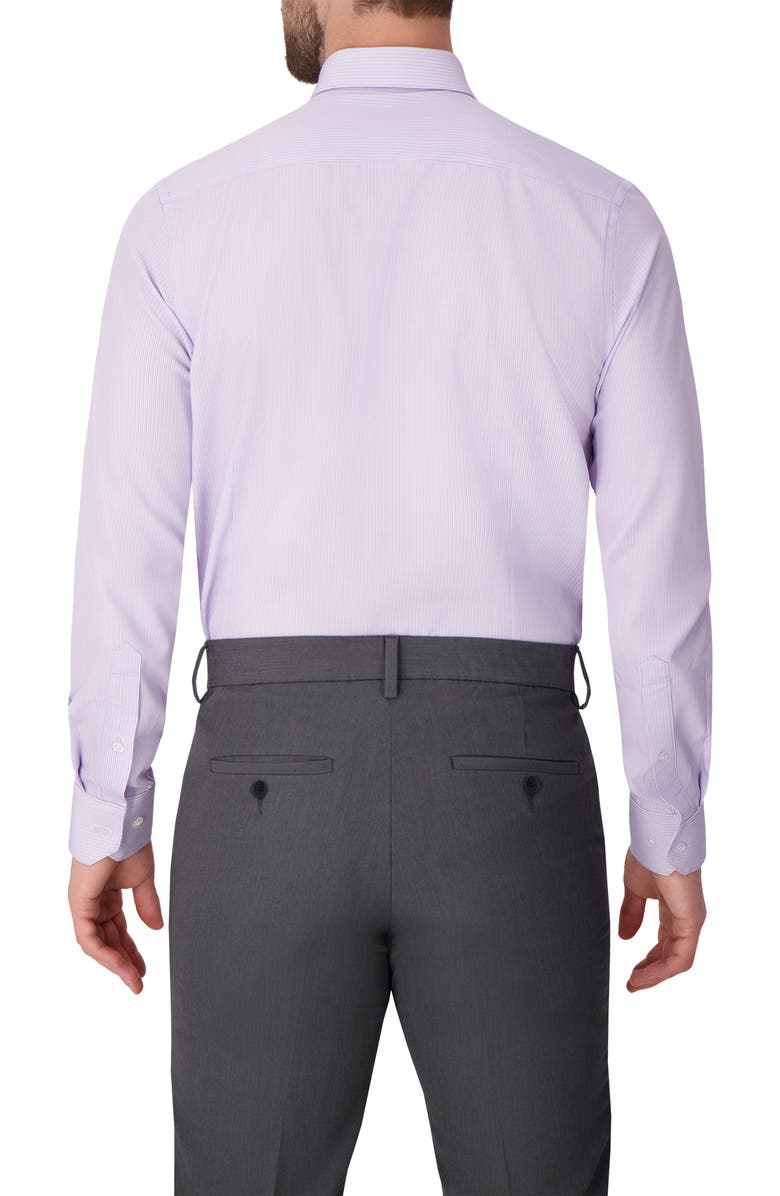 Report Collection Chevron Print Slim Fit Stretch Dress Shirt, Alternate, color, Lavender