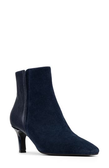 Donald Pliner Pointed Toe Bootie In Blue
