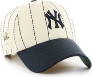 '47 Men's '47 x Rawlings Natural/Navy New York Yankees Pinstripe Clean Up Adjustable Hat
