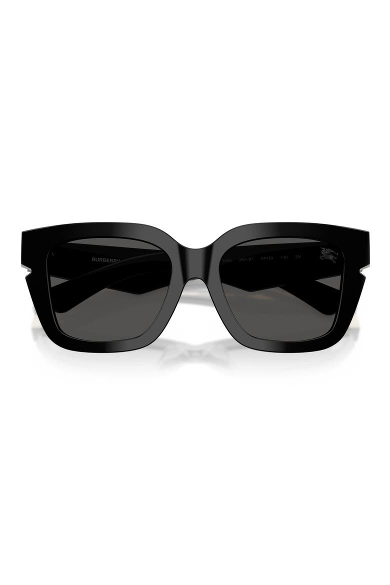 54mm Square Sunglasses, Alternate, color, BLACK / DARK GREY