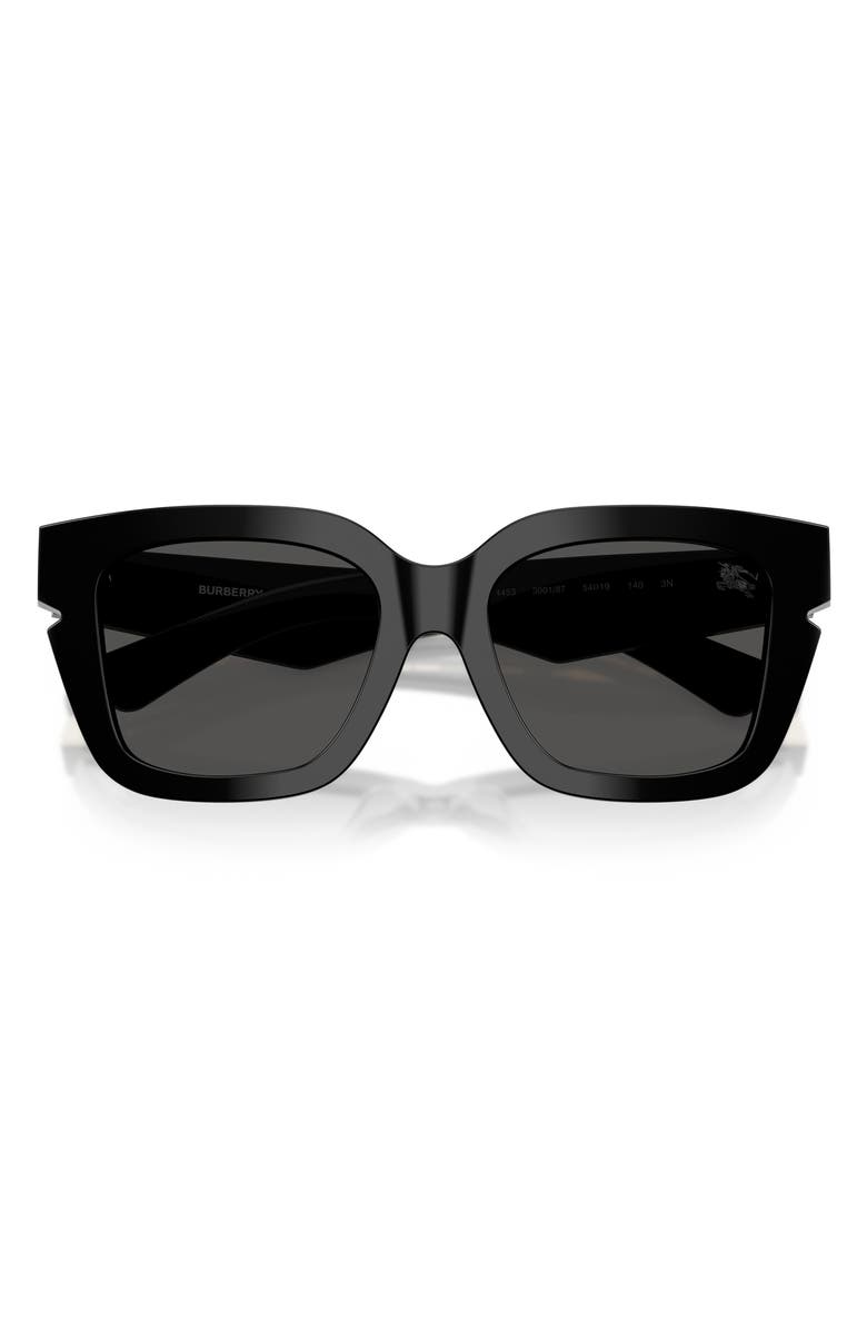 Burberry 54mm Square Sunglasses, Alternate, color, Black / Dark Grey