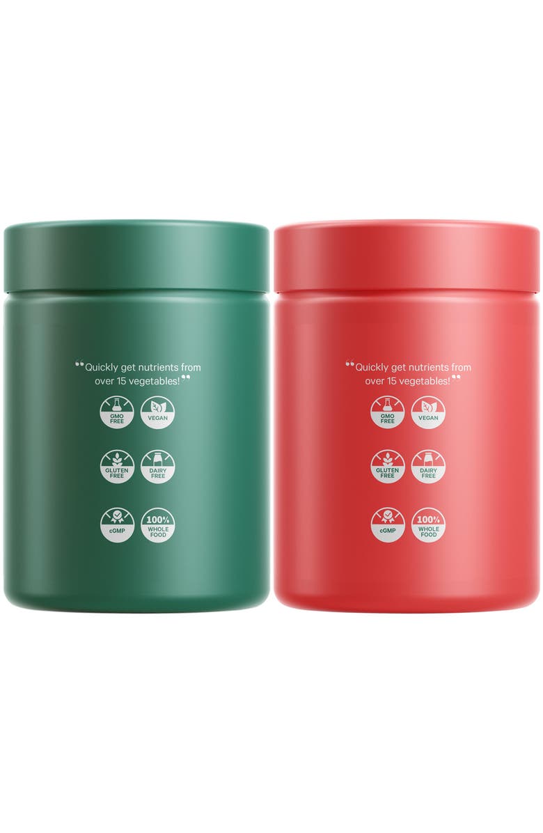 Codeage Instantfood Easy Veggies + Fast Fruits Vitamins Bundle, Alternate, color, White