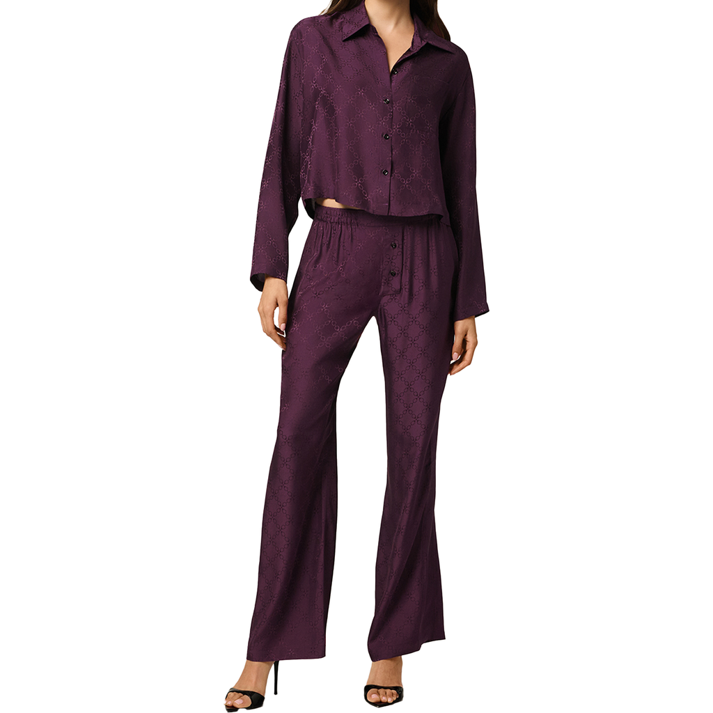 Kiki De Montparnasse Handcuff Jacquard Boxer Pants In Cassis