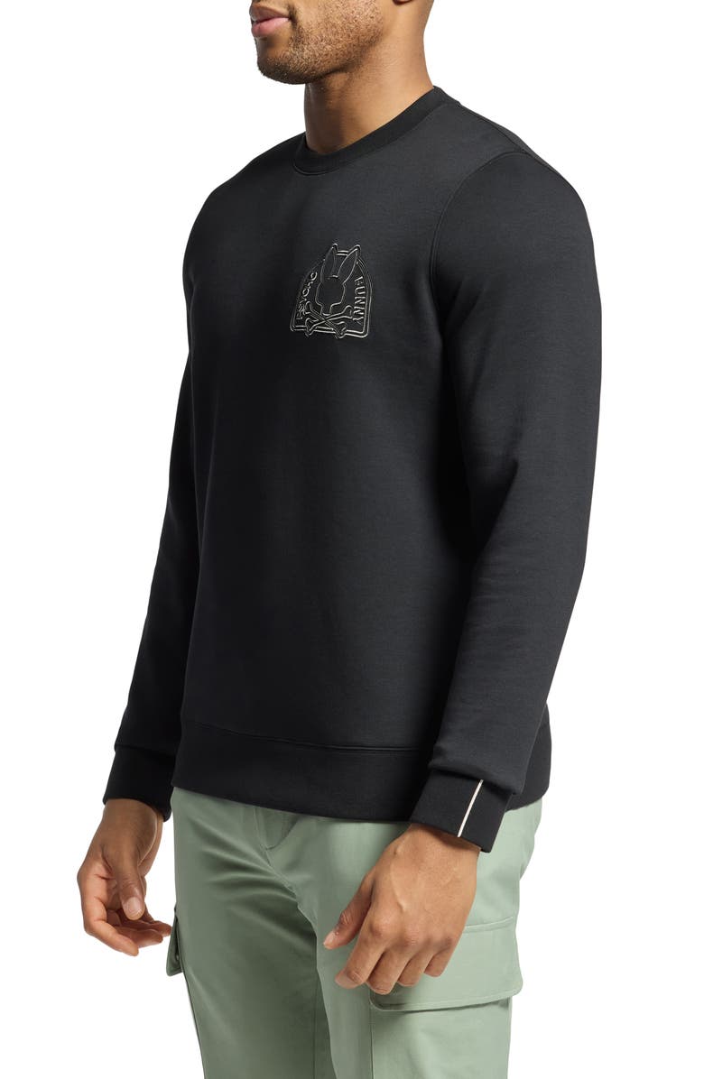 Psycho Bunny Melbourne Embroidered Cotton & Modal Blend Crewneck Sweatshirt, Alternate, color, 
