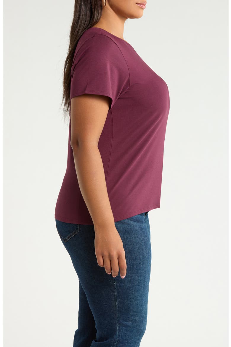 Crewneck T-Shirt, Alternate, color, BURGUNDY FIG