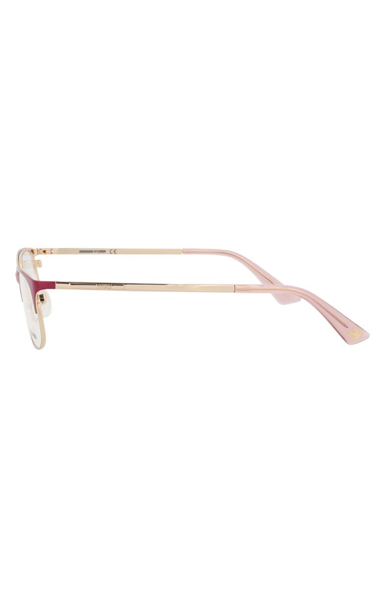 McQueen 53mm Oval Optical Glasses, Alternate, color, Violet Gold Transparent
