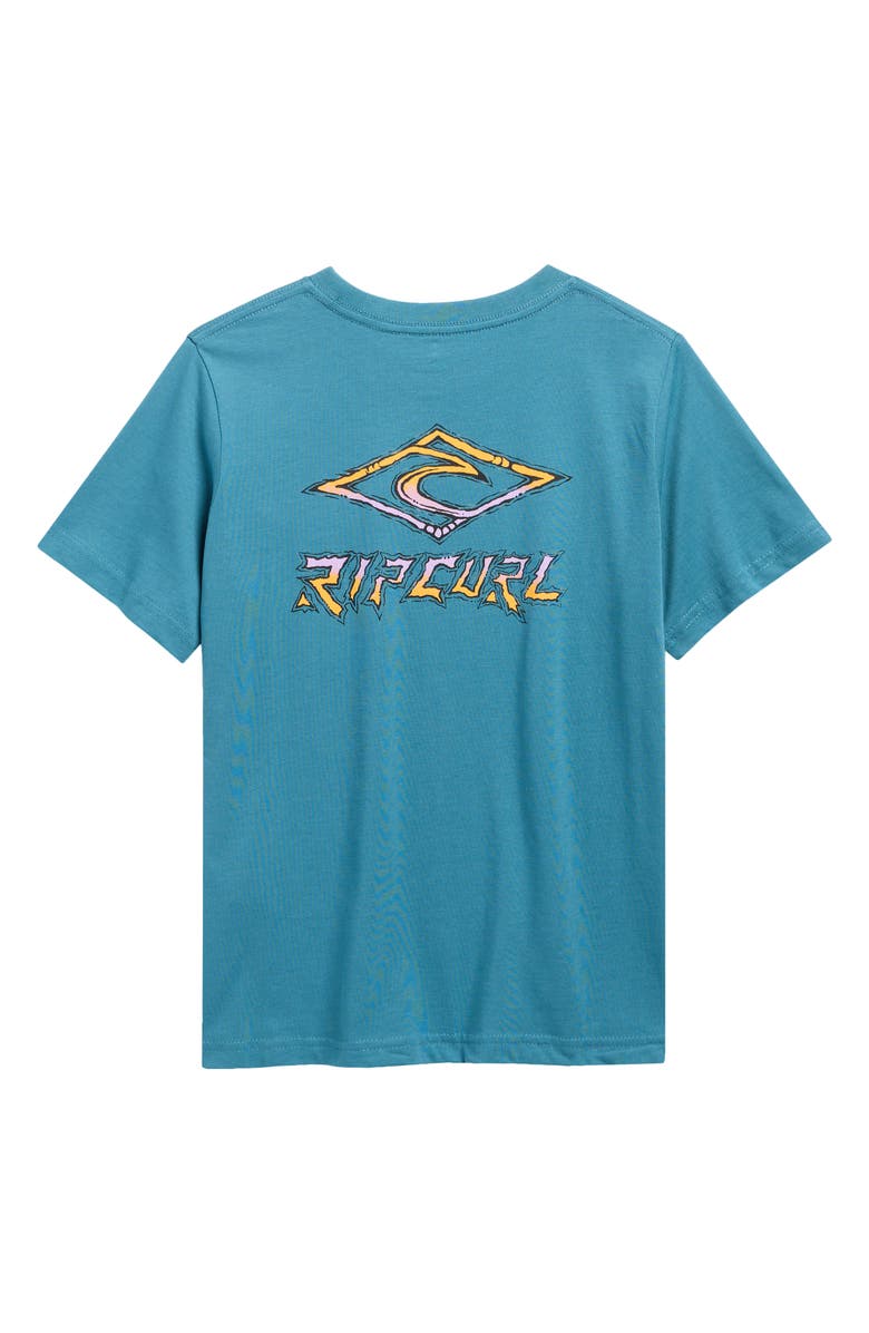Rip Curl Kids
 Tropic Daze Logo Cotton Graphic T-Shirt, Alternate, color, Storm Blue