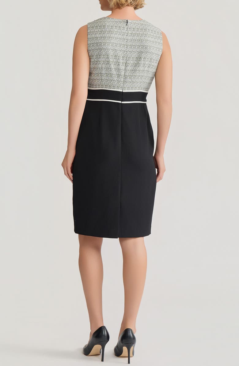 KASPER Holiday Mixed Media Sheath Dress, Alternate, color, 