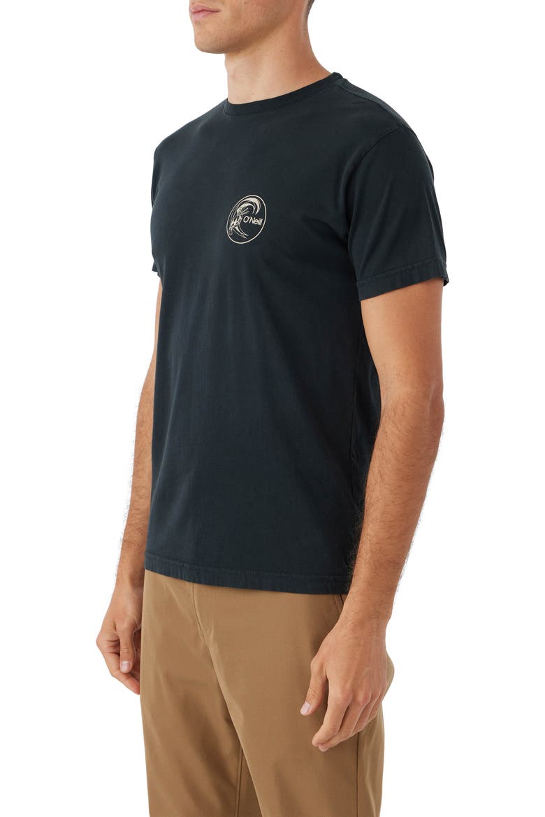 Floral Graphic T-Shirt, Alternate, color, DARK CHARCOAL