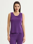 Misook Double Scoop Neck Mylana Knit Tank