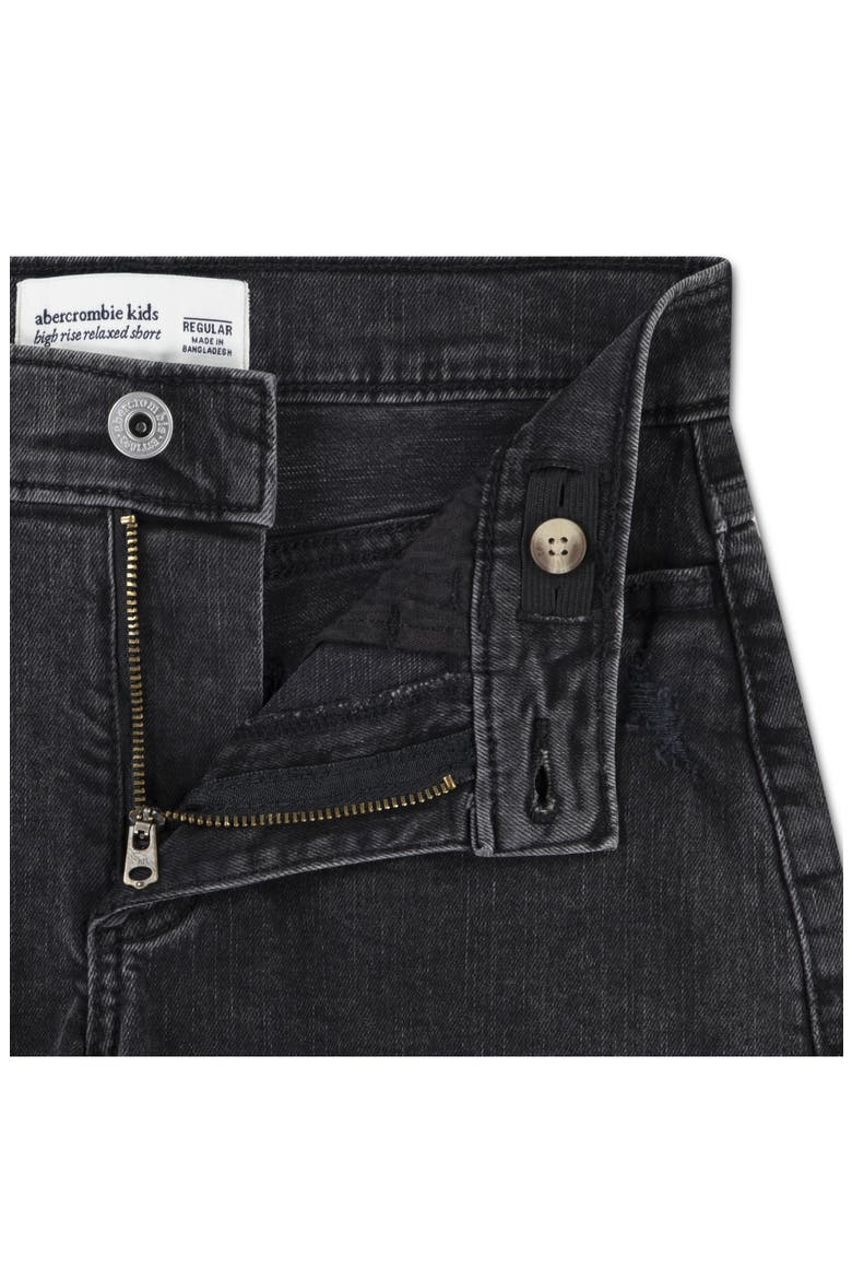 Kids' High Waist Relaxed Denim Shorts, Alternate, color, MARSH
