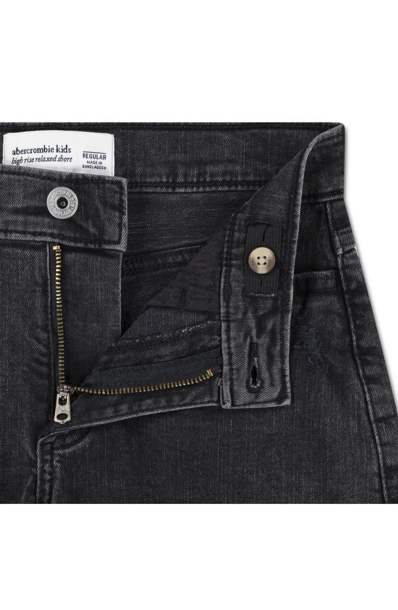 abercrombie kids Kids' High Waist Relaxed Denim Shorts, Alternate, color, Marsh