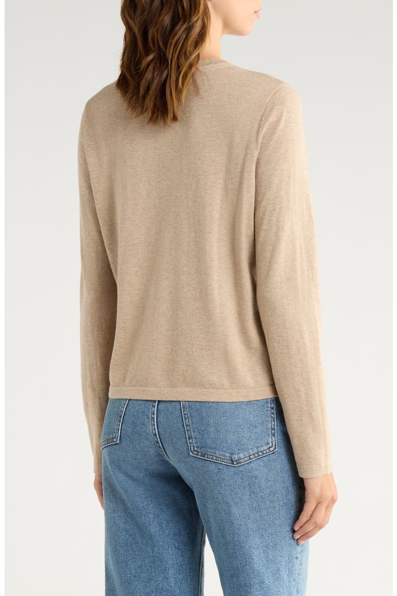 Cotton & Cashmere Top, Alternate, color, HEATHER OAT