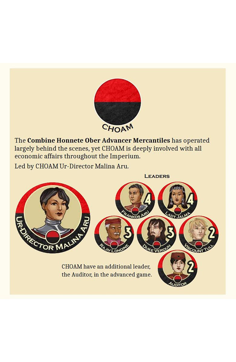 Gale Force 9 Dune Choam & Richese House Expansion Scifi Boardgame Expansion , Ages 14+, Alternate, color,