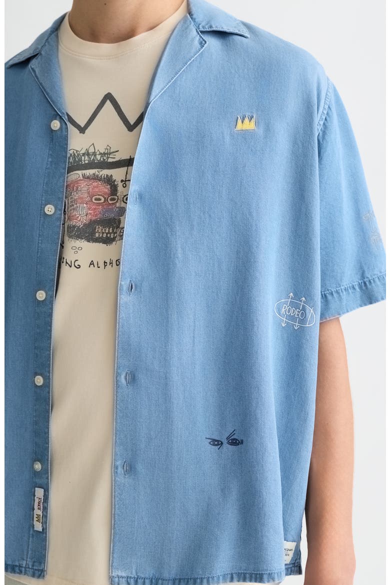 x Basquiat Indigo Shirt, Alternate, color, WASHED INDIGO