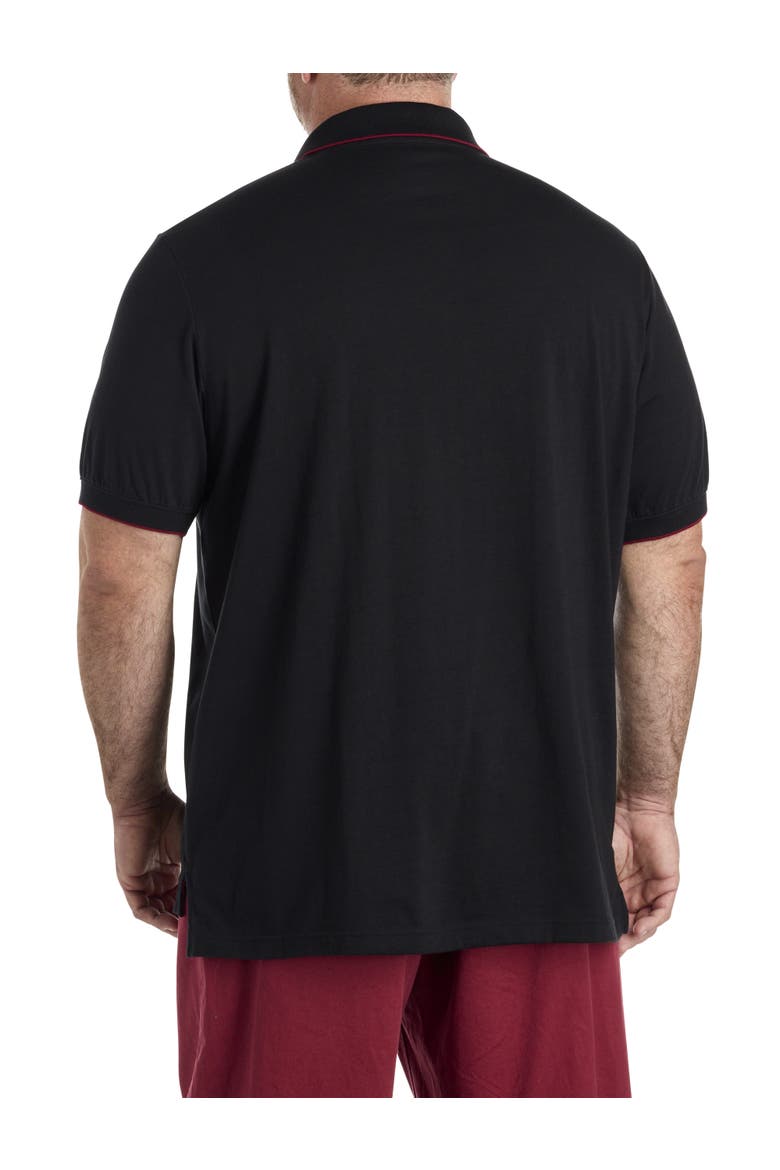 Big & Tall Chest-Striped Polo Shirt V2, Alternate, color, CAVIAR