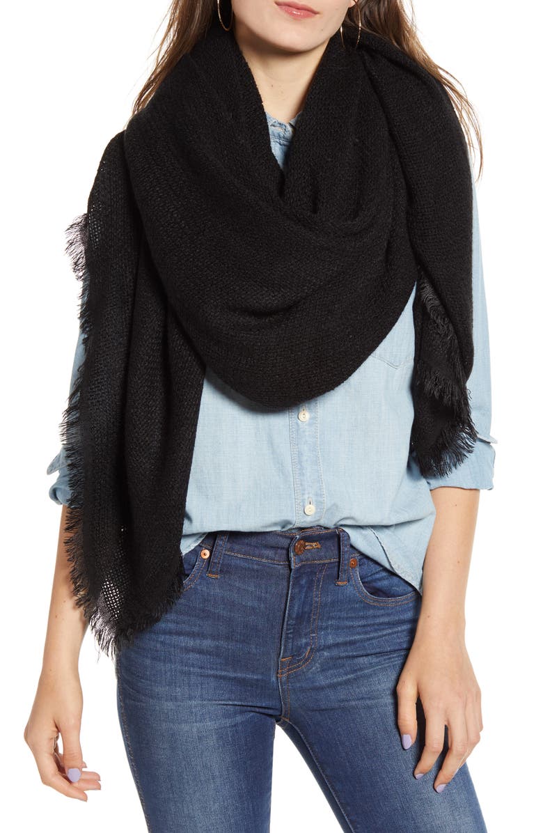 Treasure & Bond Fringed Scarf, Main, color,