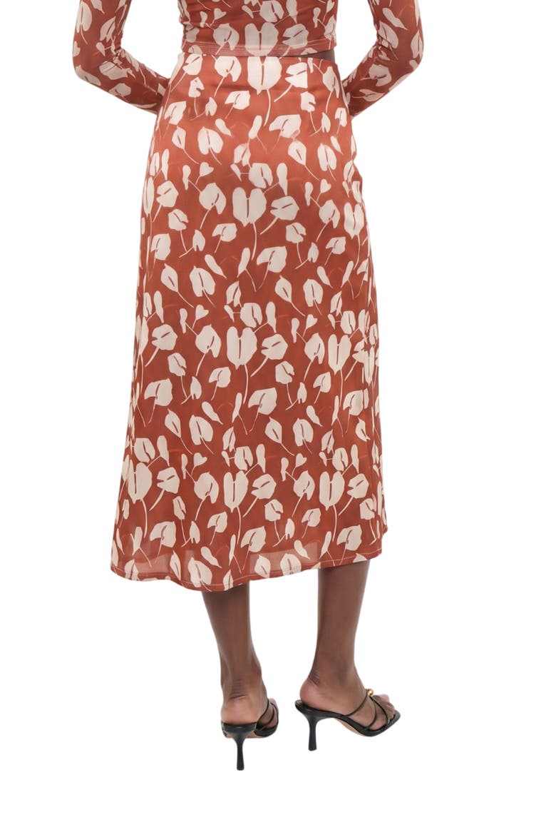 Danna Printed Midi Skirt, Alternate, color, BEIGE BRAVE FLORA