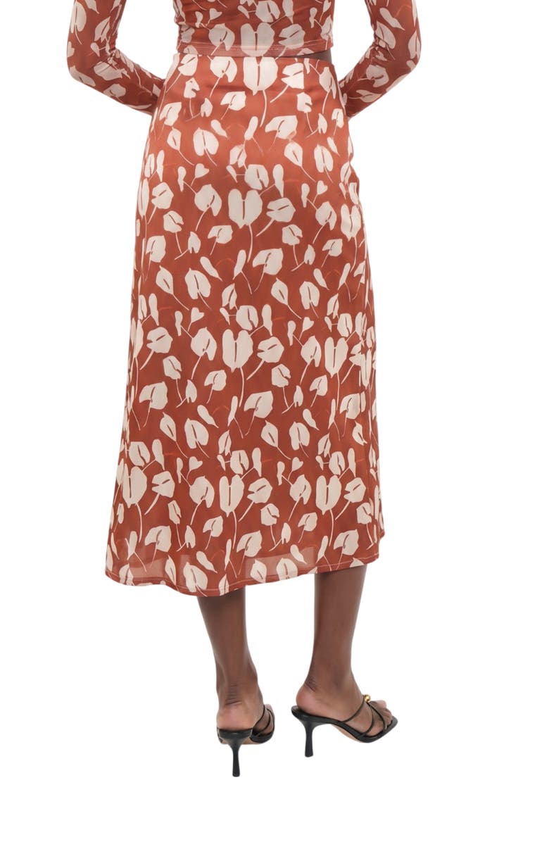 The Lulo Project Danna Printed Midi Skirt, Alternate, color,