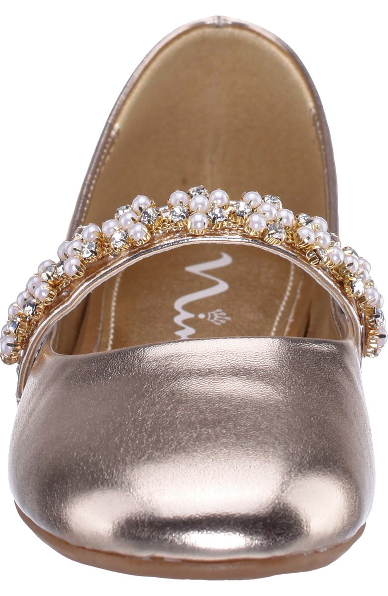 Nina Kids' Joansie Flat, Alternate, color, Light Gold Metallic