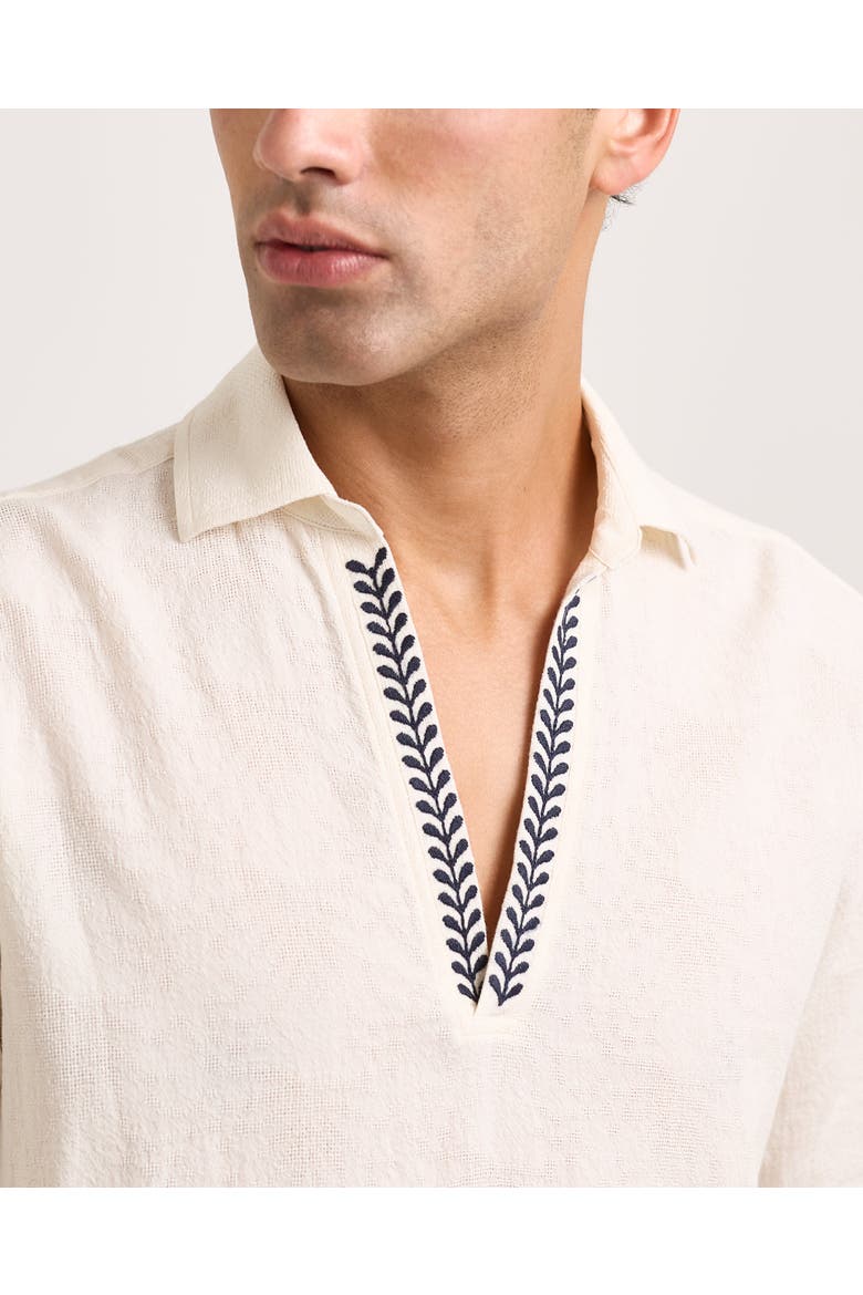 Ridley Relaxed-Fit Shirt, Alternate, color, White Sand/Night Iris