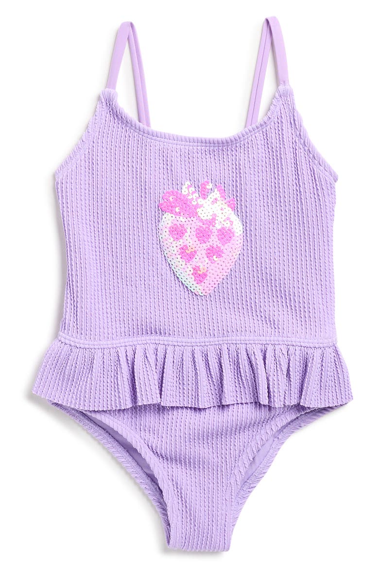 Kids' One-Piece Swimsuit, Main, color, VIOLET