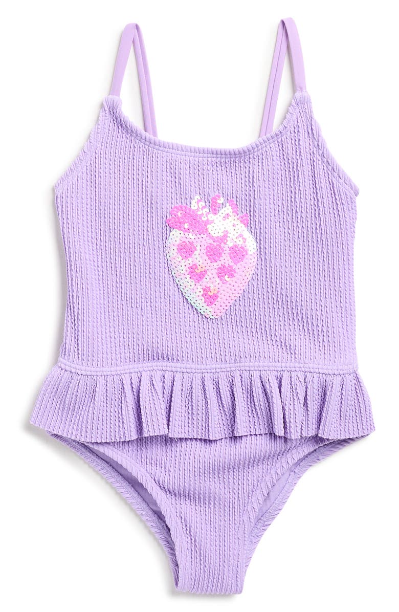 Angel Beach Kids' One-Piece Swimsuit, Main, color, Violet
