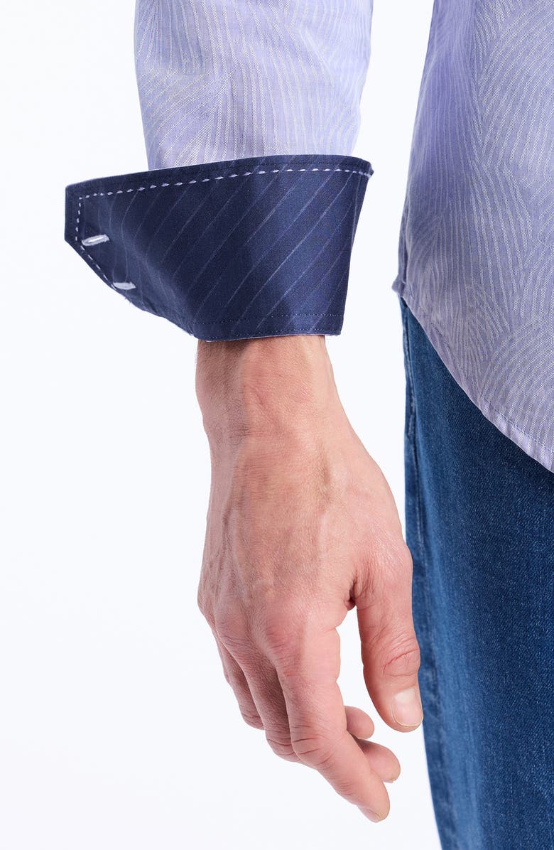 Robert Graham Miramar Cotton Button-Up Shirt, Alternate, color, Lilac