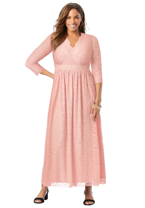 Stretch Lace Maxi Dress (Plus)