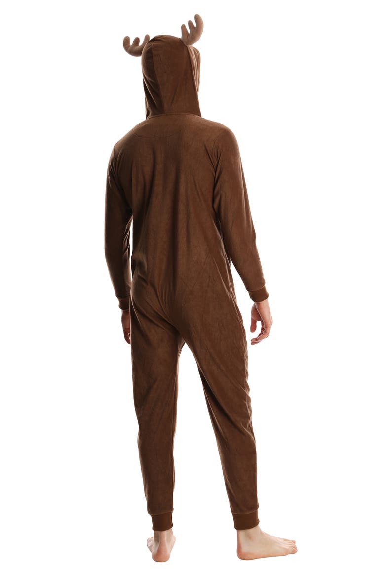 Novelty Reindeer Fleece Bodysuit, Alternate, color, REINDEER
