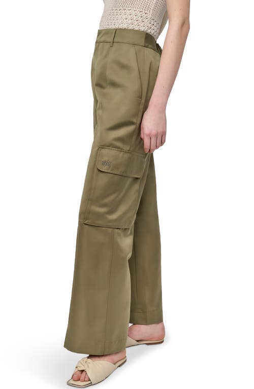 Dkny Jeans High Waist Wide Leg Cargo Pants In Green