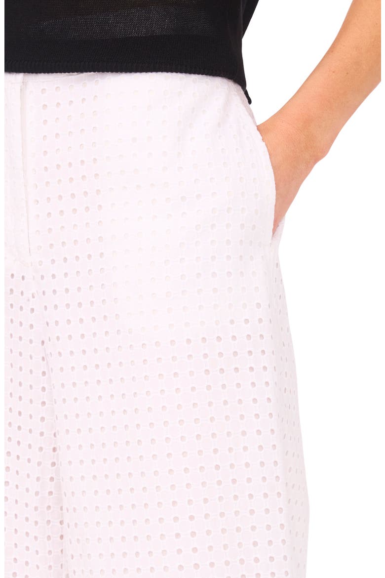 Eyelet Crop Straight Leg Pants, Alternate, color, BRIGHT WHITE