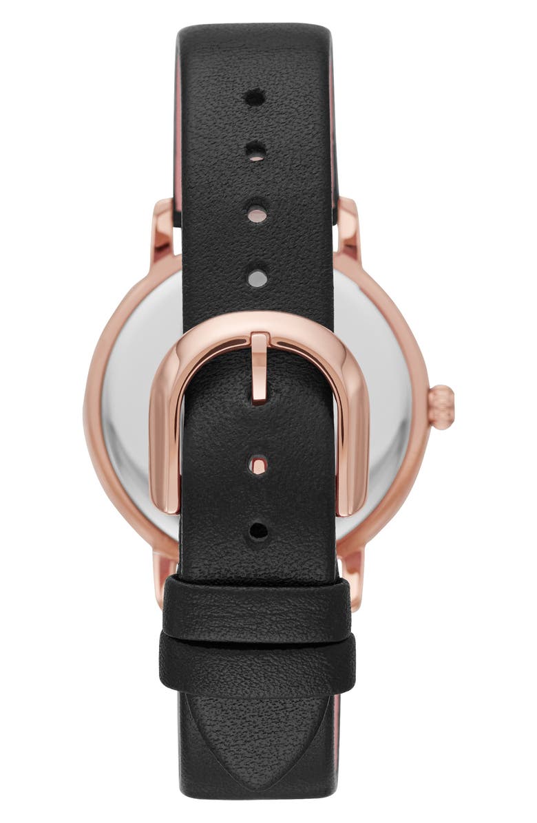 Kate Spade New York 'metro' round leather strap watch, 34mm, Alternate, color,