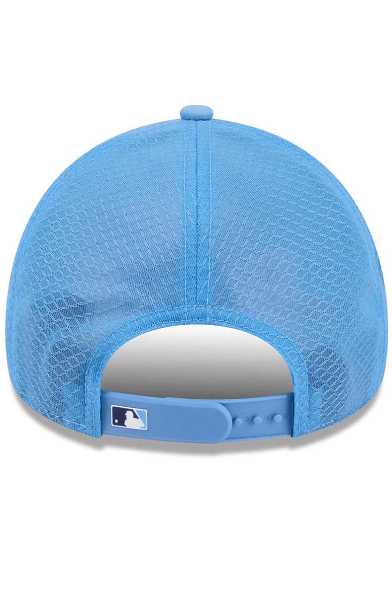 Men's New Era Light Blue Tampa Bay Rays 2026 Batting Practice Apex 9FORTY Adjustable Trucker Hat, Alternate, color, Light Blue