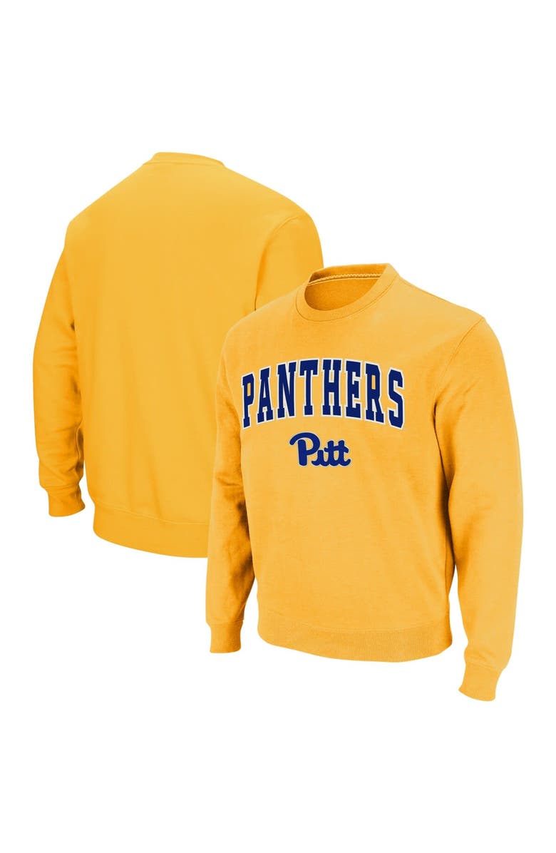 COLOSSEUM Men's Colosseum Gold Pitt Panthers Arch & Logo Sweatshirt, Main, color, Gold