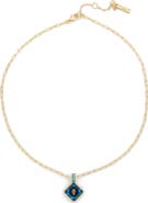 Kurt Geiger London Square Stone Eagle Pendant Necklace