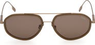 ZEGNA 56mm Geometric Sunglasses