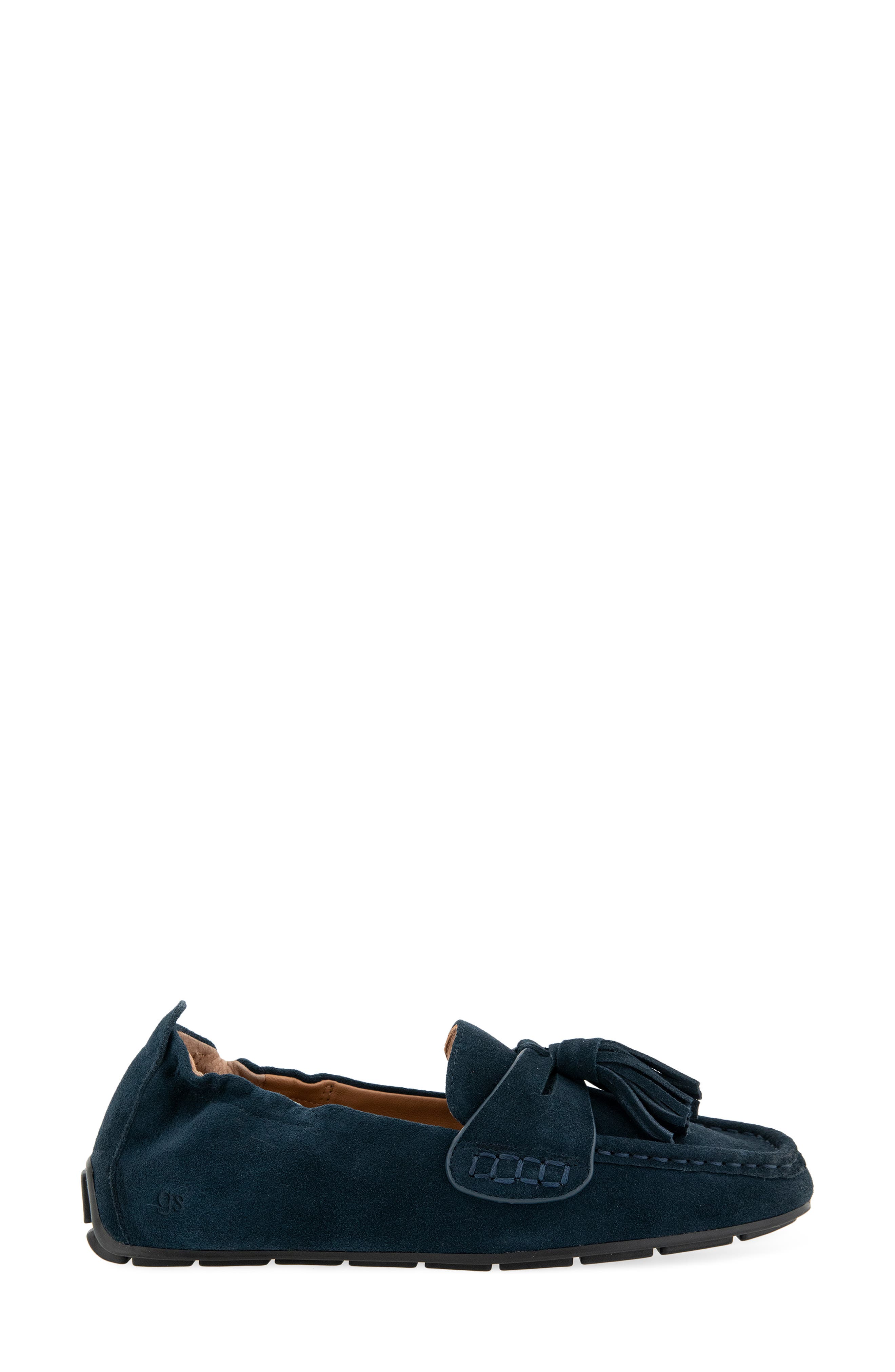 Sophie Kiltie Driving Loafer, Alternate, color, NAVY SUEDE